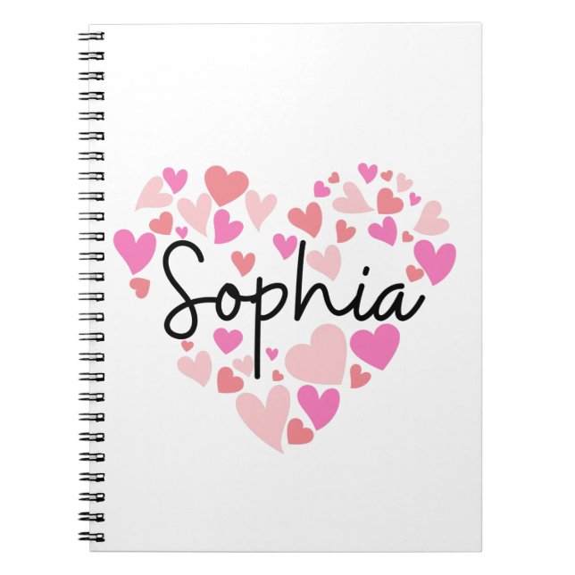 Caderno Espiral Eu amo Sophia (Frente)