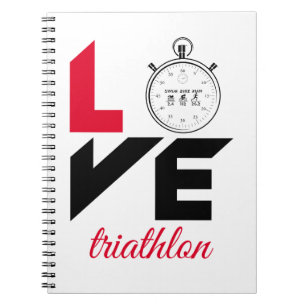 Caderno Espiral Eu amo triatlo