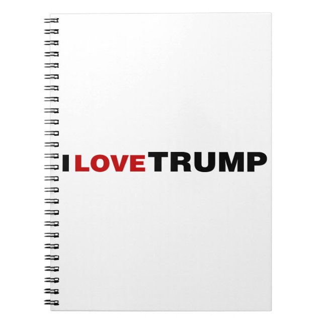 Caderno Espiral Eu Amo Trump (Frente)