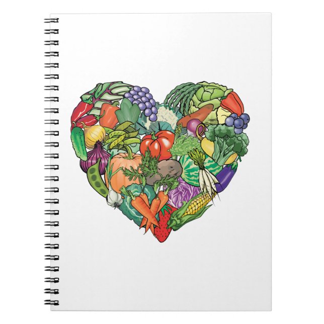 Caderno Espiral Eu Amo Veggies (Frente)