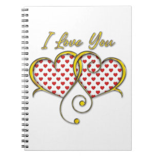 Caderno Espiral Eu amo Você Design