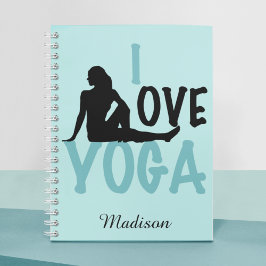 Caderno Espiral Eu Amo Yoga Personalizado