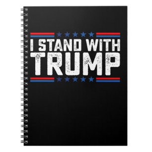 Caderno Espiral Eu Apoio Trump Eleição Presidencial Vintage