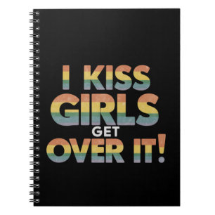 Caderno Espiral Eu Beijo Garotas Supere Isso Engraçado Lésbica Bis
