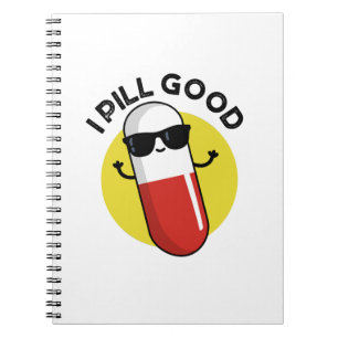 Caderno Espiral Eu Comprimido Boa Piada de Remédio Engraçada 