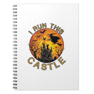Caderno Espiral Eu corro Este Castelo Assombrado de Halloween (2)_