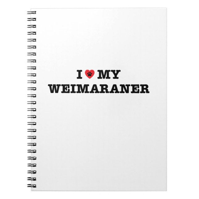 Caderno Espiral Eu Corto Meu Notebook Do Weimaraner (Frente)