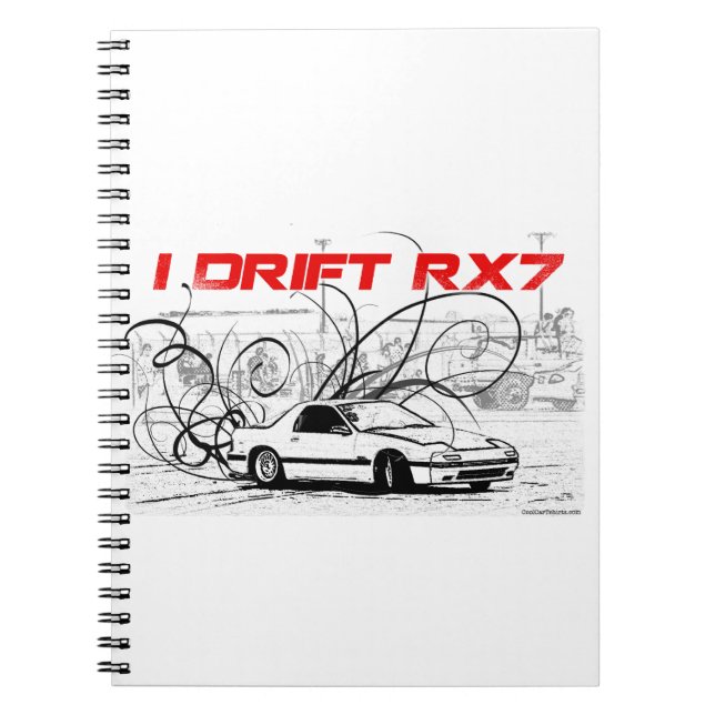 Caderno Espiral Eu derivo RX7 (Frente)