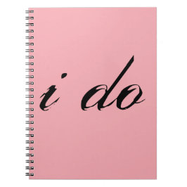 Caderno Espiral Eu faço preto a rosa