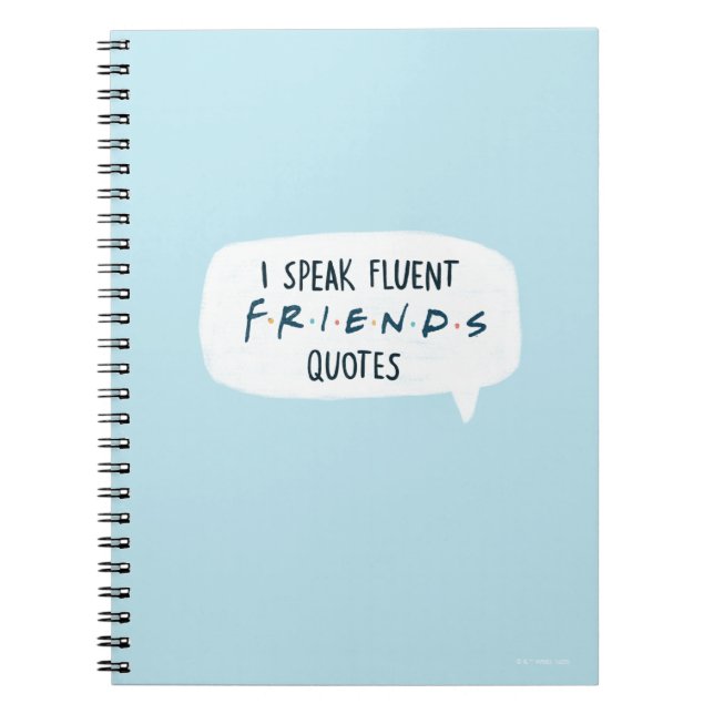 Caderno Espiral Eu Falo Citações Fluentes de FRIENDS™ (Frente)