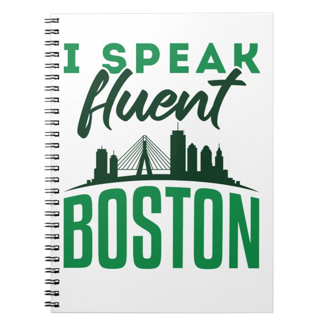 Caderno Espiral Eu Falo Sotaque Fluent Boston Bostonian (Frente)