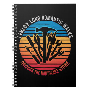 Caderno Espiral Eu Gosto de Longos Passeios Românticos Pelo Hardwa
