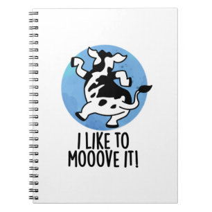 Caderno Espiral Eu Gosto de Moove It Piada de Vaca Engraçada 