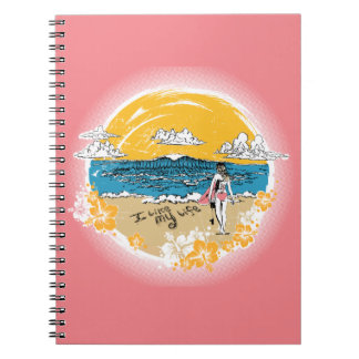 Caderno Espiral Eu gosto do meu notebook Surf