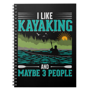 Caderno Espiral Eu Gosto Mais De Kayaking Do Que De Pessoas