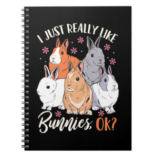 Caderno Espiral Eu Gosto Muito De Coelhos