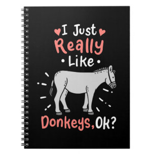 Caderno Espiral Eu Gosto Muito De Donkeys