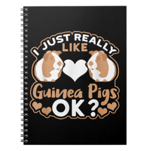 Caderno Espiral Eu Gosto Muito De Porcos De Guiné, OK?