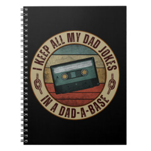 Caderno Espiral Eu guardo todas as minhas piadas de pai em uma bas