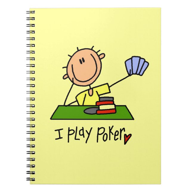 Caderno Espiral Eu Jogo Pôquer (Frente)