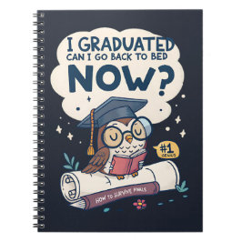 Caderno Espiral Eu me formei Posso voltar para a cama agora