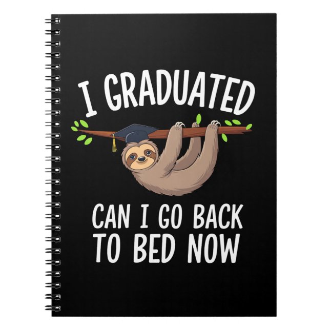 Caderno Espiral Eu Me Formei Posso Voltar Para A Cama Agora Pregui (Frente)