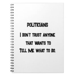 Caderno Espiral Eu não confio