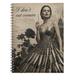 Caderno Espiral Eu Não Faço Meias Medidas Colagem Surrealista