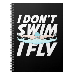 Caderno Espiral Eu Não Natação Eu Voo