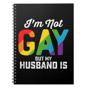 Caderno Espiral Eu não sou Gay, mas meu marido é engraçado orgulho