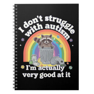 Caderno Espiral Eu Não Tenho Problema Com Autismo Autista Ratoeira