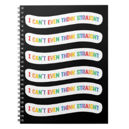 Caderno Espiral Eu nem consigo pensar Hetero | Orgulho gay Mês