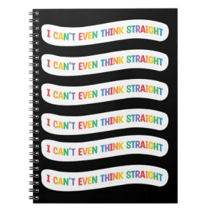 Caderno Espiral Eu nem consigo pensar Hetero Orgulho gay Mês
