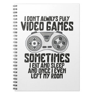 Caderno Espiral Eu Nem Sempre Toco Videos games Gaming Humor Engra