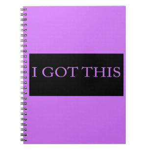 Caderno Espiral EU OBTIVE ESTA tipografia inspirador engraçada