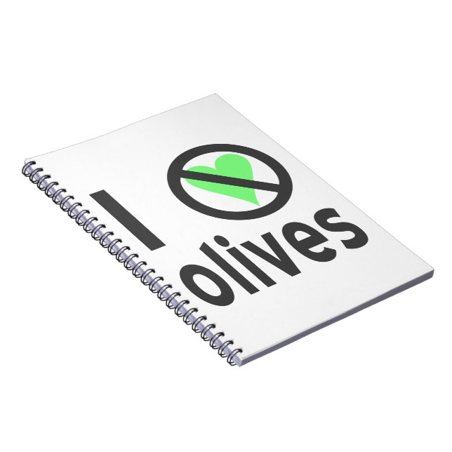 Caderno Espiral Eu Odeio Azeitonas Sem Amor (Lado Direito)