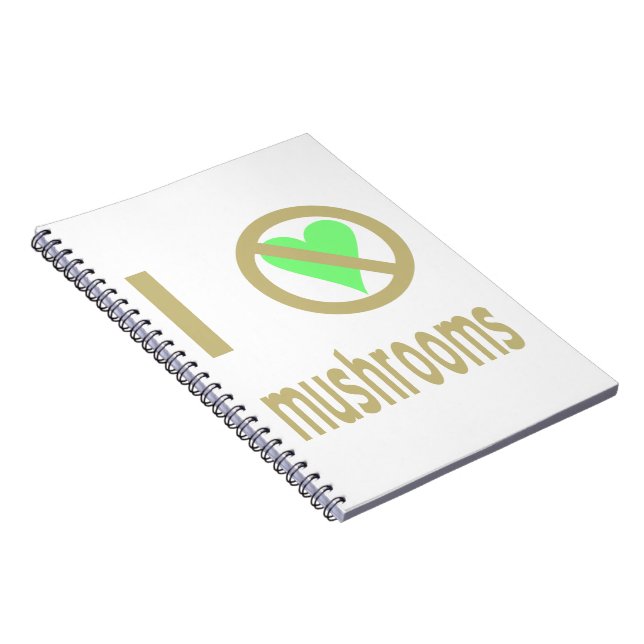 Caderno Espiral Eu Odeio Cogumelos (Lado Direito)
