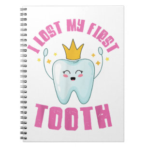 Caderno Espiral Eu Perdi Meu Primeiro Dente Dentes Caíram Presente