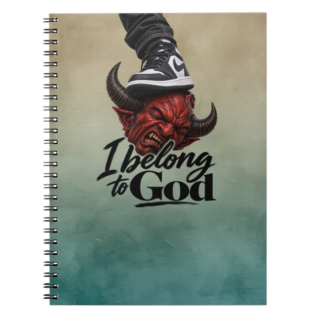 Caderno Espiral Eu pertenço a Deus (Frente)