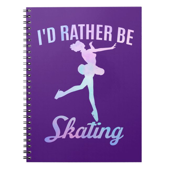 Caderno Espiral Eu Preferencialmente De Estar Patinando (Frente)