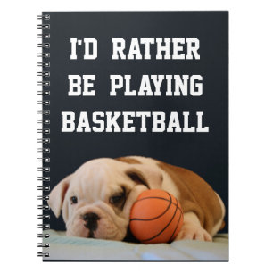 Caderno Espiral Eu preferencialmente estaria jogando o basquetebol