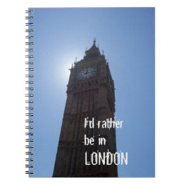 Caderno Espiral Eu preferiria estar em Londres