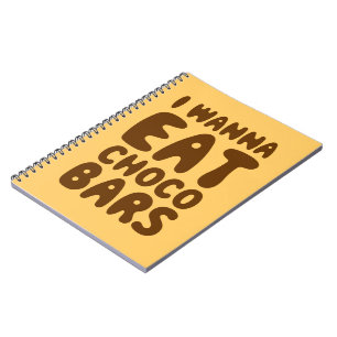 Caderno Espiral Eu quero comer bares de Choco