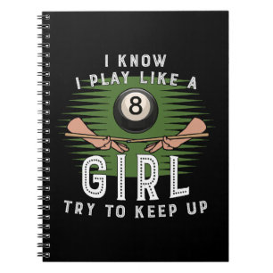 Caderno Espiral Eu Sei Que Eu Jogo Como Uma Garota Tente Acompanha