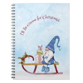 Caderno Espiral Eu serei o Gnomo para o Natal Feriado