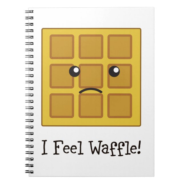 Caderno Espiral Eu sinto Waffle! (Frente)