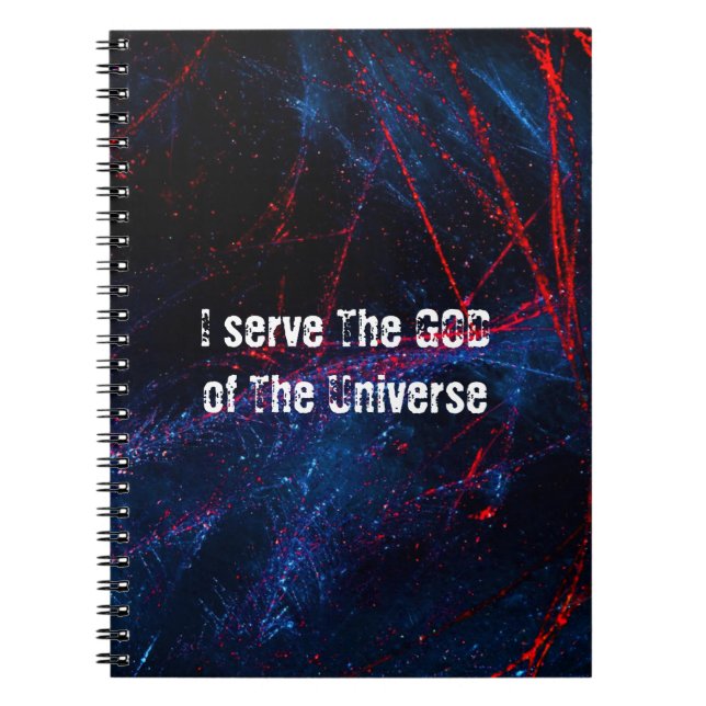 Caderno Espiral Eu sirvo ao Deus do universo (Frente)