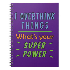 Caderno Espiral Eu Sobrepenso Coisas