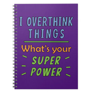 Caderno Espiral Eu Sobrepenso Coisas