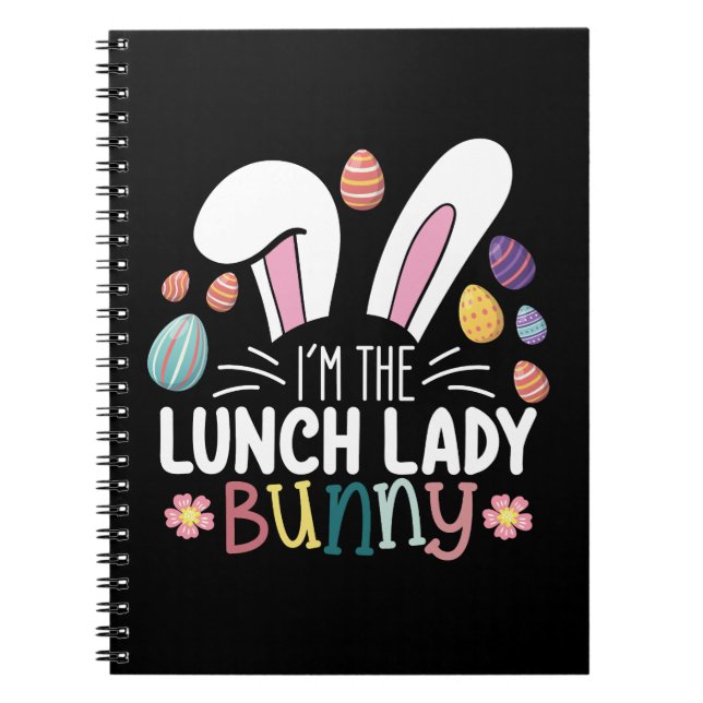 Caderno Espiral Eu Sou A Cozinheira Bunny Páscoa Combinando (Frente)